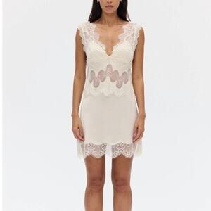 Third Form VISIONS LACE MINI DRESS BUTTERCREAM